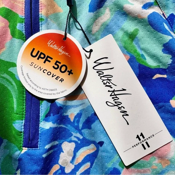 Walter Hagen Performance Suncover Floral Golf Polo Woman S Long Sleeve UPF 50+ - Picture 4 of 8